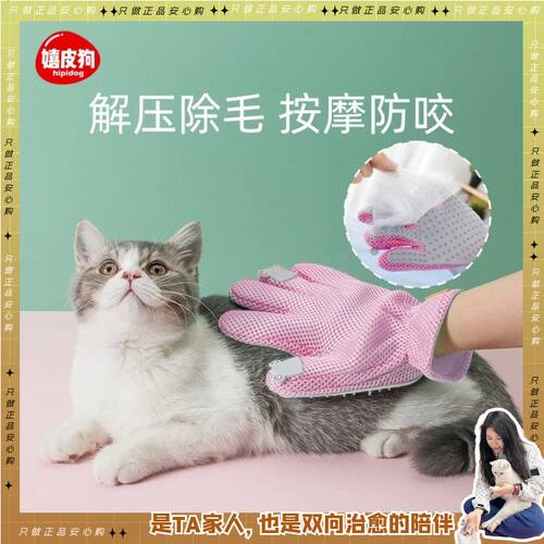 神经猫撸猫手套去浮毛