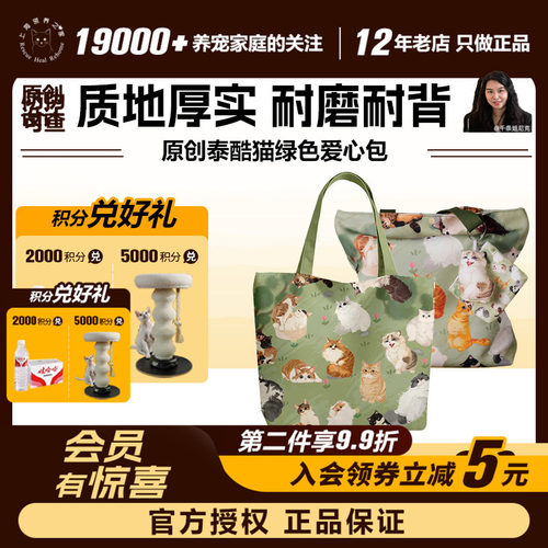 领养之家  救基地泰酷猫原创周边产品绿色爱心包