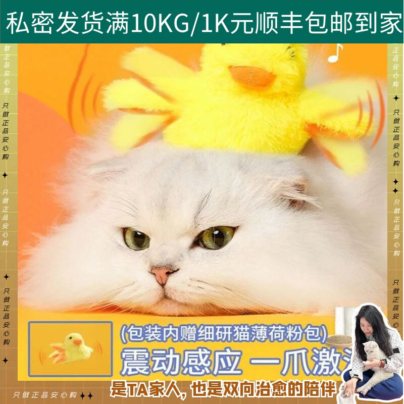 领养之家/电动猫玩具引力鸭子毛绒发声逗猫棒幼猫解闷猫薄荷玩具,宠物/宠物食品及用品,宠物智能玩具,淘宝优惠券,粉丝福利购,淘宝优惠卷