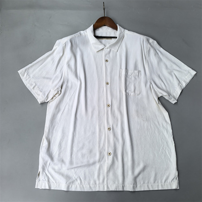 重磅绢格 衬衫纯色短袖100%真丝绢纺厚实基本百搭款 外单新品三色