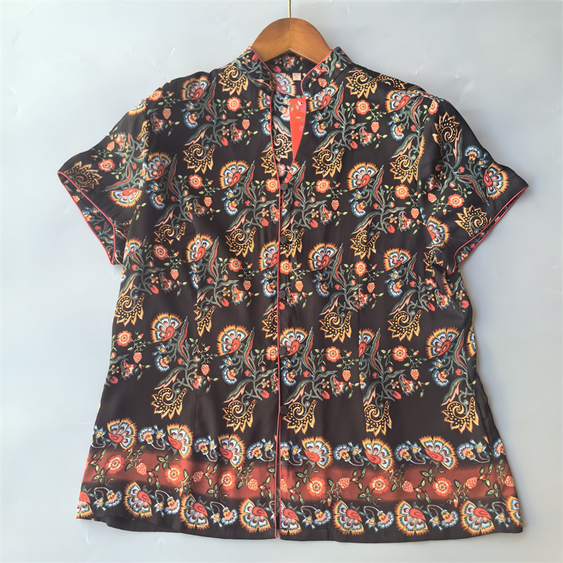 真丝上衣气质重磅好货中老年高奢