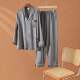套装 纯色家居服 重磅100%真丝男素绉缎气质 高奢丝滑 睡衣2件套裤