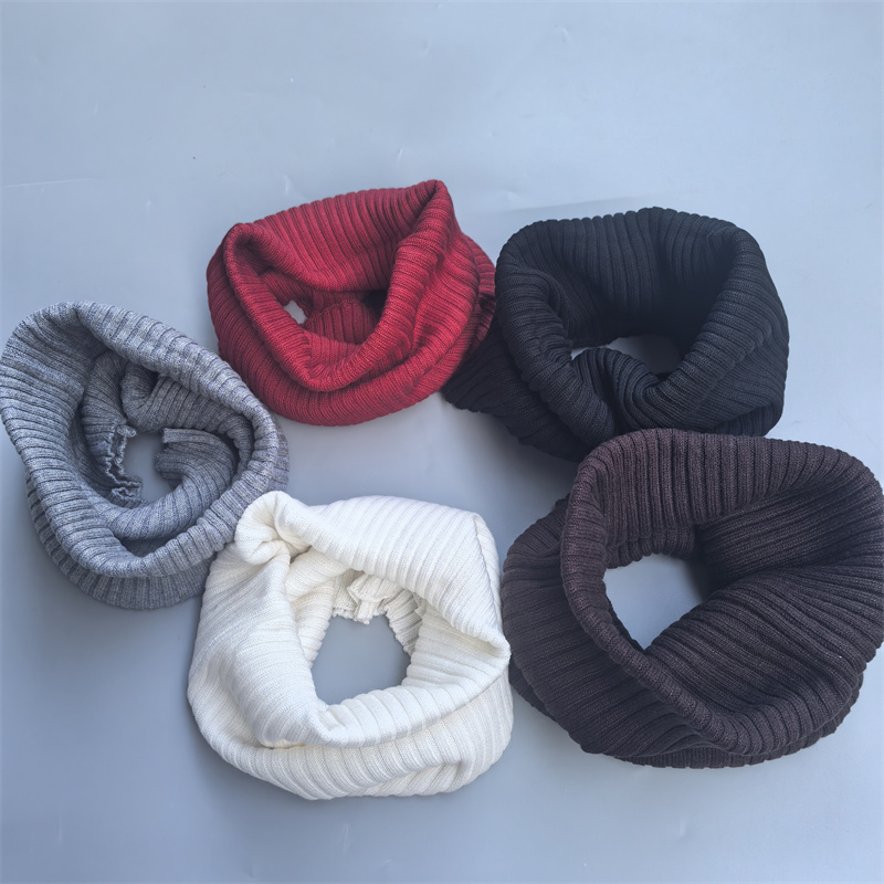 新品山羊绒围脖女士加厚保暖脖套真丝针织套头羊毛围巾百搭春秋季