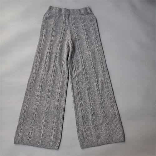 高腰阔腿裤羊绒裤长裤