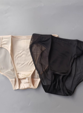 新品日系针织高级感中腰真丝缎面网纱女士纯欲桑风蚕丝内裤女夏季