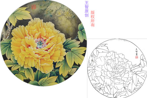 工笔画白描底稿实物初学者