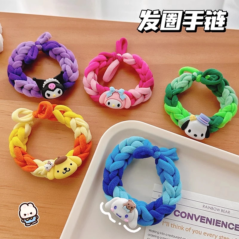手工编织发圈女可爱手链diy材料包手绳情侣小皮筋送给男朋友皮套