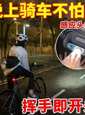 LED头灯可充电头戴式强光感应特亮手电筒小型便携式夜钓鱼灯