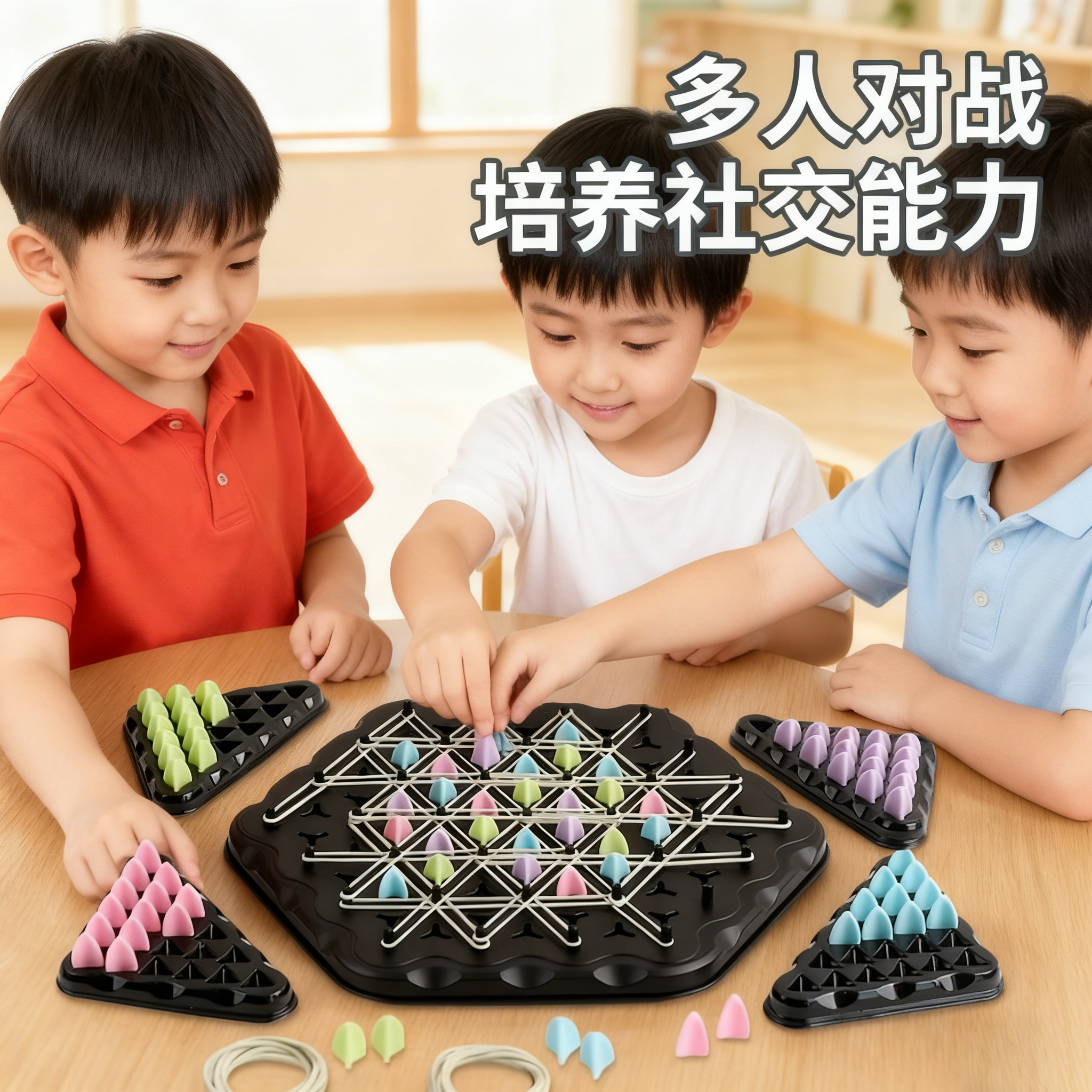 连锁棋三角棋对战旗儿童益智
