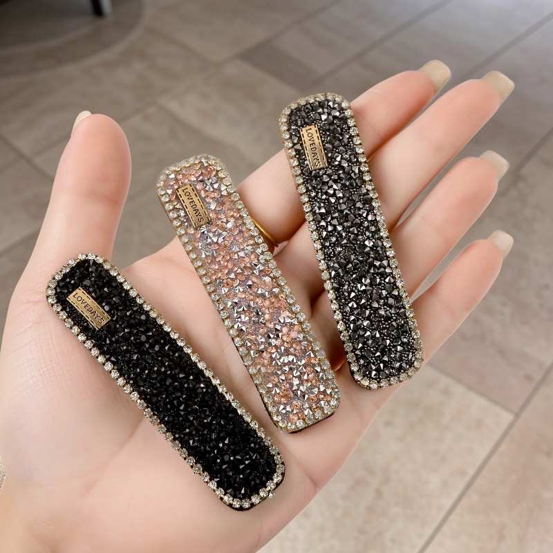 2025年新款水钻发夹女侧边刘海夹