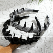 小香风波浪发箍女高颅顶防滑2025新款 头箍高级感洋气时尚 洗脸发卡