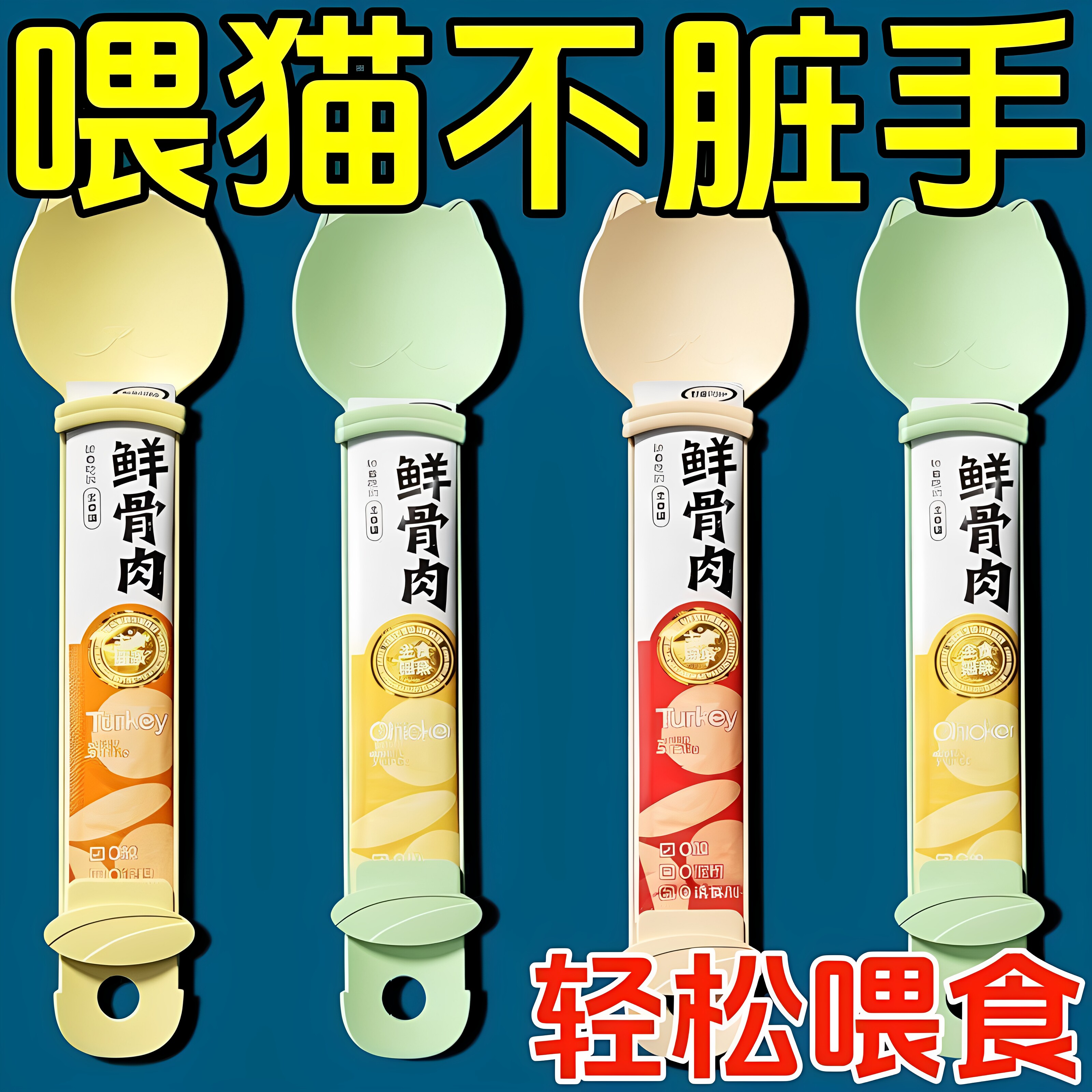 猫条专用挤压喂食勺喂食器