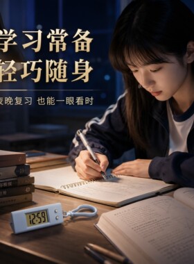 学生考试夜光便携静音电子挂表