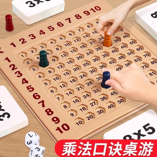 九九乘法口诀表二年级教具99桌游盘大启蒙小学生数学练习背诵神器
