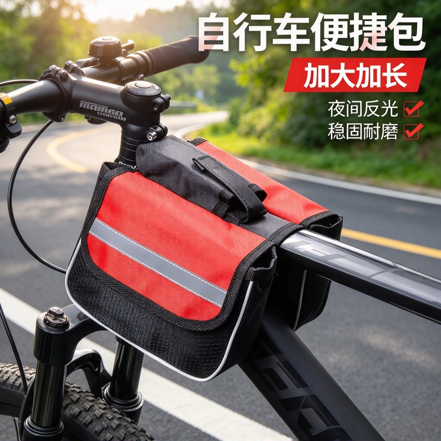 自行车前梁包防水手机收纳