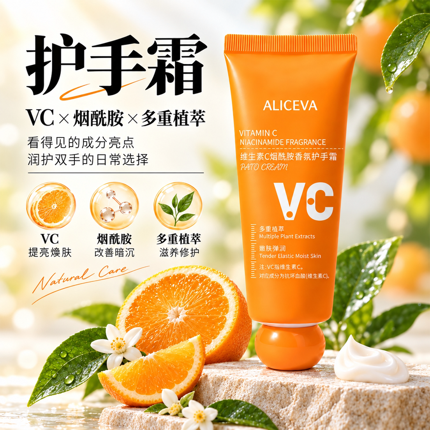 维生素C烟酰胺香氛护手霜补水滋润防干裂嫩手秋冬保湿滋润防干裂