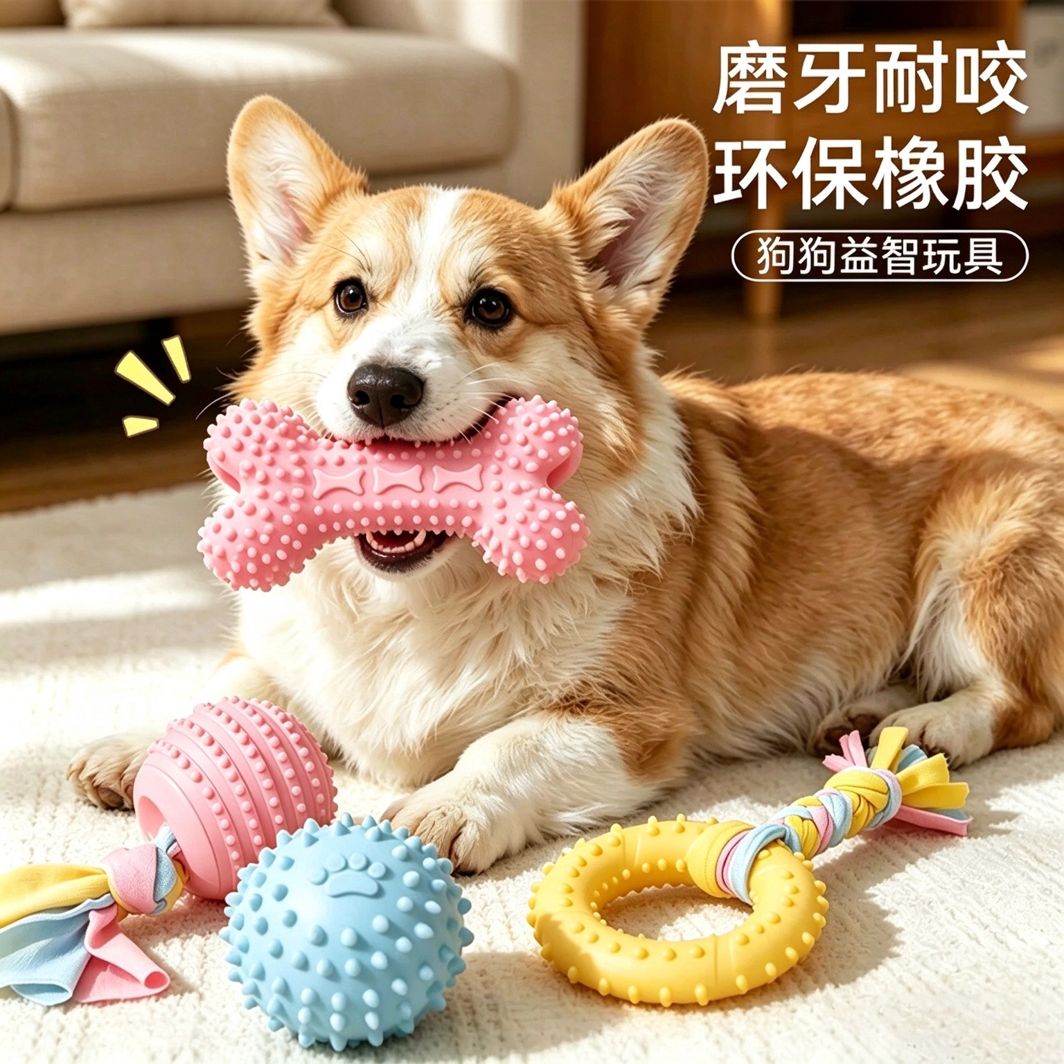 狗狗耐咬磨牙益智玩具球