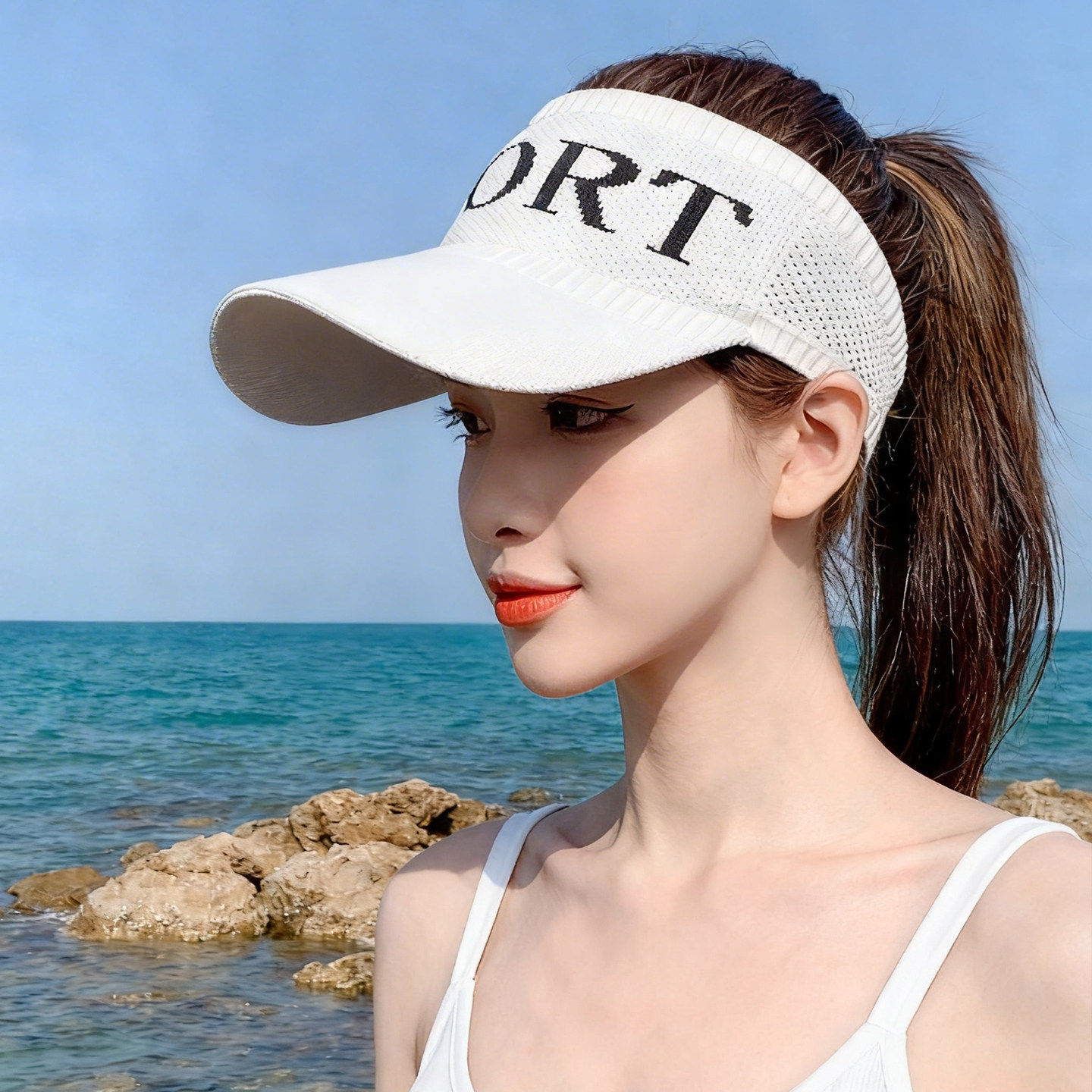 空顶帽子女百搭潮人夏天太阳帽休闲遮阳防晒春秋季棒球鸭舌帽图片