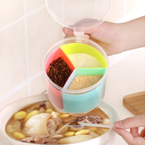 Kitchen products plastic seasoning pot seasoning box multi grid seasoning box suit seasoning bottle seasoning pot seasoning pot seasoning salt pot