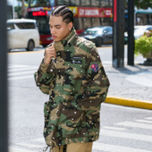 STEEPC 迷彩珍珠改良M parka多配章贴布军事派克大衣风衣外套