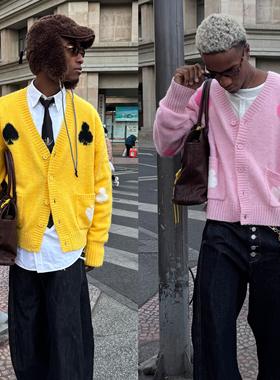 STEEPC 春天的开始*慵懒短宽 绒软羊毛混纺 针织毛衣开衫