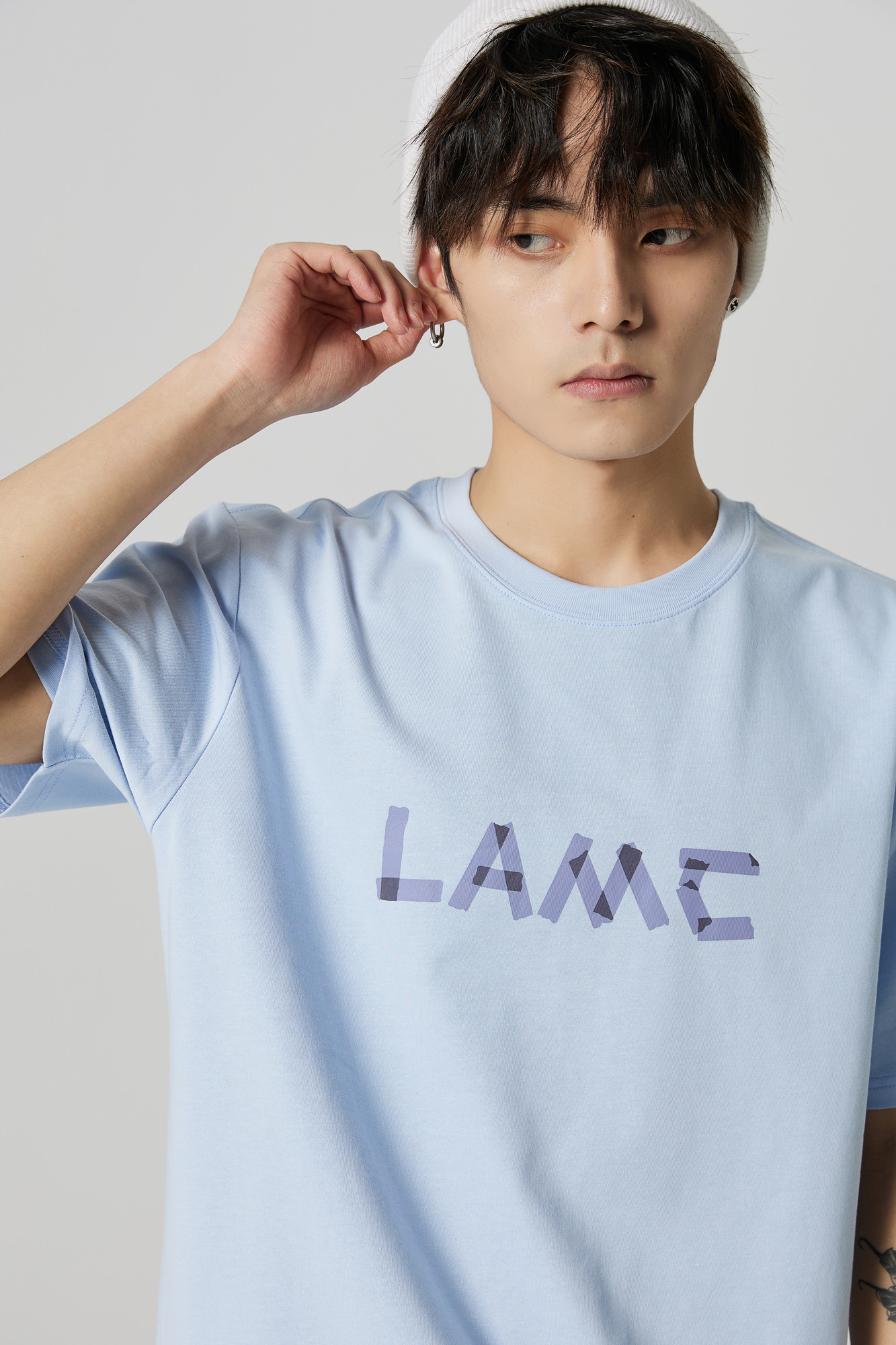 LAMC丨数码胶带印花圆领baby blue国潮牌休闲男女情侣宽松短袖T恤高性价比高么？