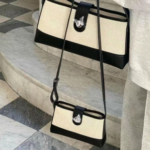 韩国dp同款腋下法棍帆布休闲单肩包手提车静媛同款百搭包