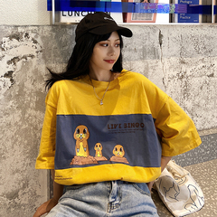 Real shooting of cotton lovers' fashion brand short sleeve T-shirt