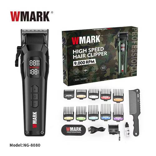 WMARK新款高转速理发器推子DLC刀头电推剪充电理发剪发廊NG-8080