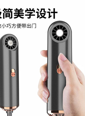 新款跨境网红迷你无叶负离锤子懒人便携家用电吹风机器大功率