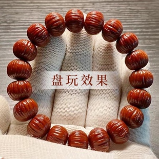 猴头小核桃手串土豪串凤羽猴王南瓜桩原皮原籽猴头文玩单圈手串链