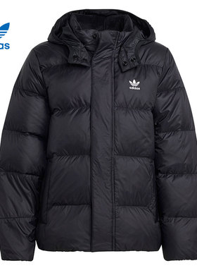 adidas阿迪达斯三叶草小童大童DOWN JACKET ELO运动羽绒服IY7498