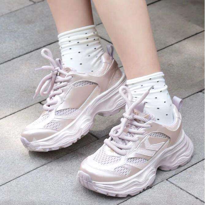 【正品】女厚底 液态金属网面透气老爹鞋K0E45MC42J-257