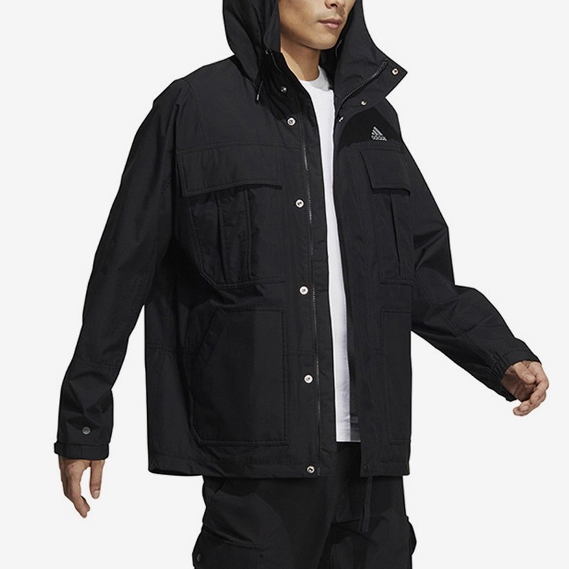 Adidas阿迪达斯冬季男子运动连帽透气夹克外套 HM2707