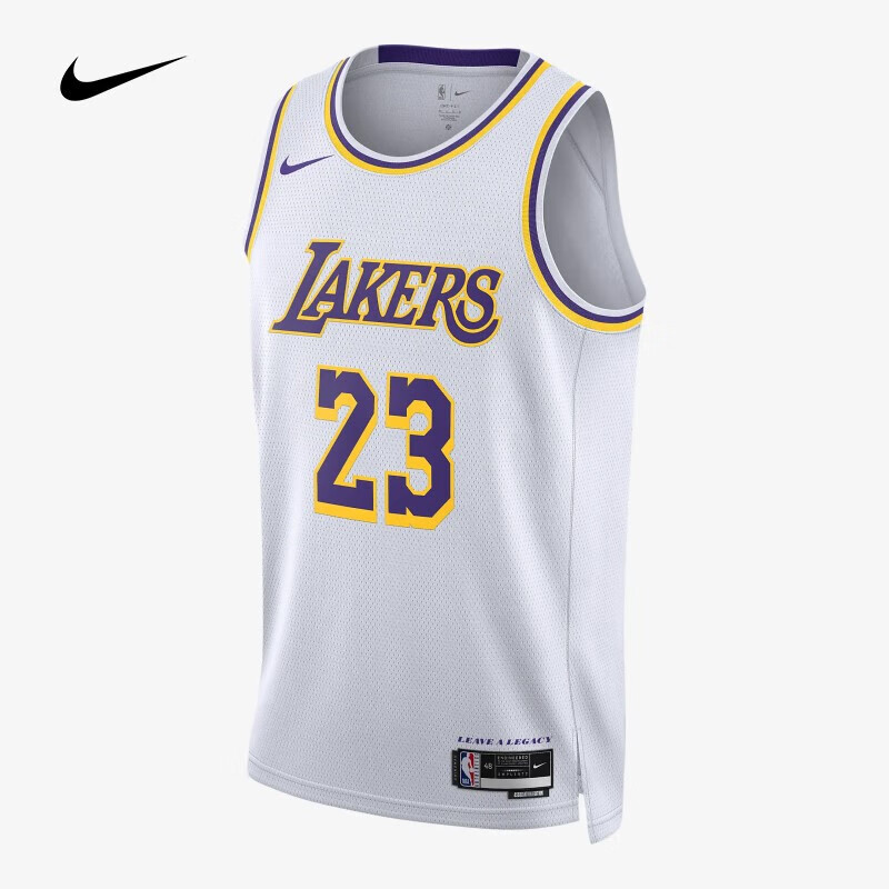 耐克202323赛季洛杉矶湖人队詹姆斯男子速干无袖球衣DN2081-103