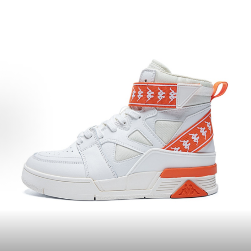 【正品】Kappa 男女同款舒适百搭复古篮球鞋高帮板鞋 K0BZ5CC52-0