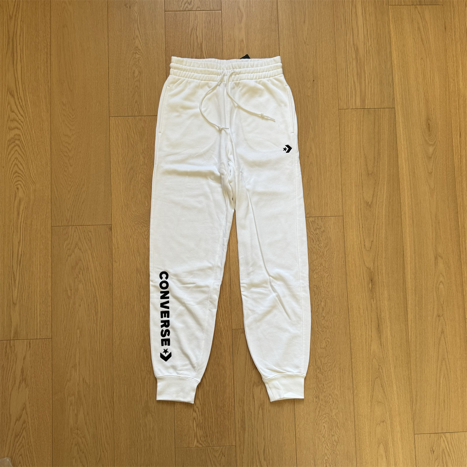 Converse匡威女款束脚休闲运动白色长裤 10025463-A02,运动服/休闲服装,运动长裤,淘宝优惠券,粉丝福利购,淘宝优惠卷