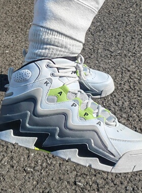 【微瑕37码】男女合成革防滑耐磨中帮复古篮球鞋K0CZ5CC75-084