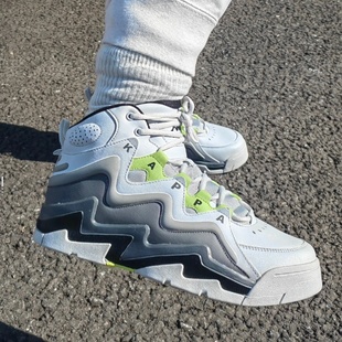 【微瑕37码】男女合成革防滑耐磨中帮复古篮球鞋K0CZ5CC75-084