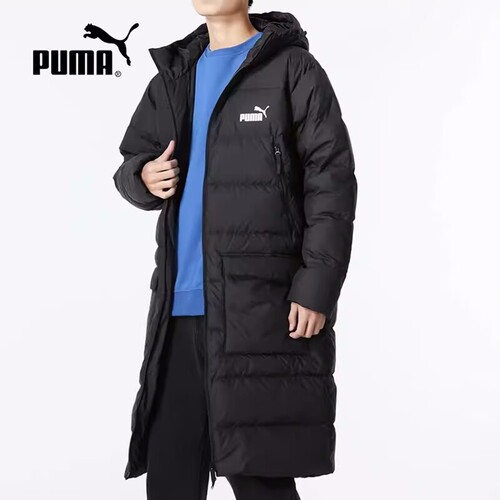 彪马PUMA彪马服男子冬季连帽保暖休闲中长款夹克外套849985-01