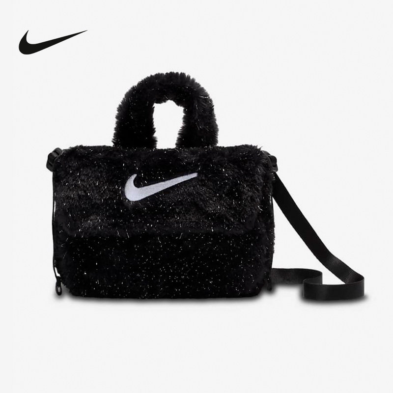 Nike耐克女童斜挎包2025年春季新款收纳拉链口袋柔软包FZ1329-010