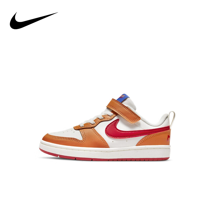 nike/耐克正品court魔术贴儿童运动低帮休闲透气板鞋bq5451-119