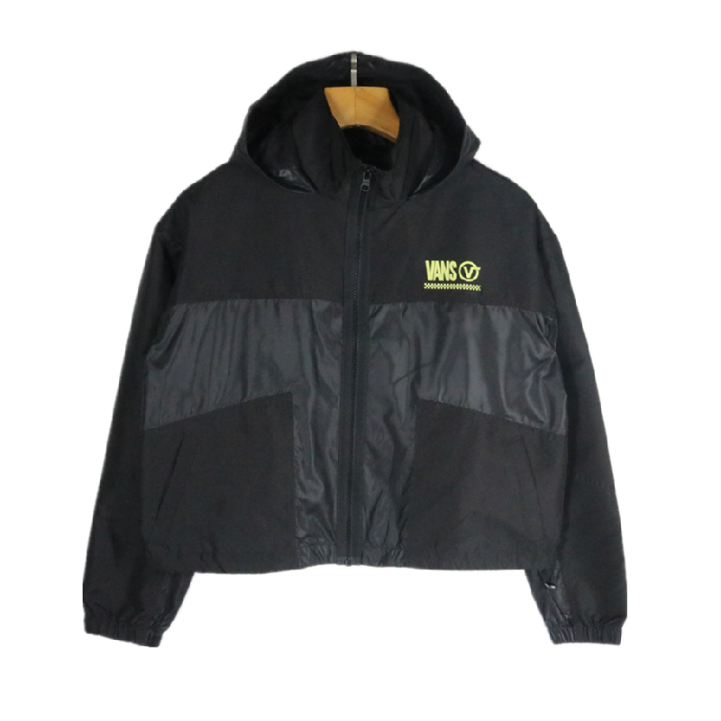 万斯VANS女子春秋连帽梭织连帽夹克外套 VN0A54KHBLK