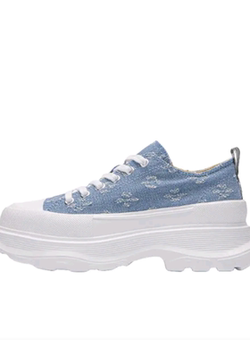 【瑕疵 36 39码】女子 厚底帆布休闲鞋K0E25CC17CJ-8322