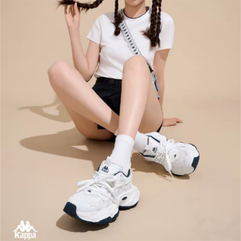 【正品】Kappa 女款大网透气舒适厚底增高低帮老爹鞋 K0E45MC46CJ