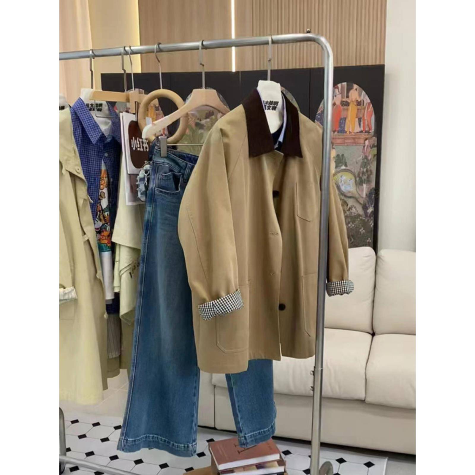 风衣外套女短款2025年春秋季新款韩系小个子休闲高级感独特超好看