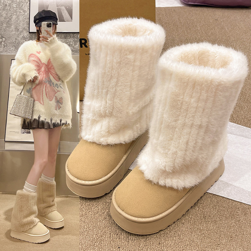 长筒雪地靴女冬季网红时尚保暖