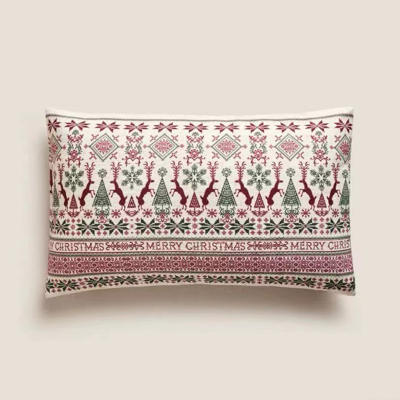 订单剩余民族风亚麻抱枕套沙发靠枕套30x50cm腰靠垫套卧室装饰