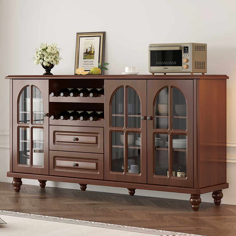 美式餐边柜酒柜客厅靠墙实木杠储物收纳置物架家用厨房橱柜茶水柜,住宅家具,餐边柜,淘宝优惠券,粉丝福利购,淘宝优惠卷