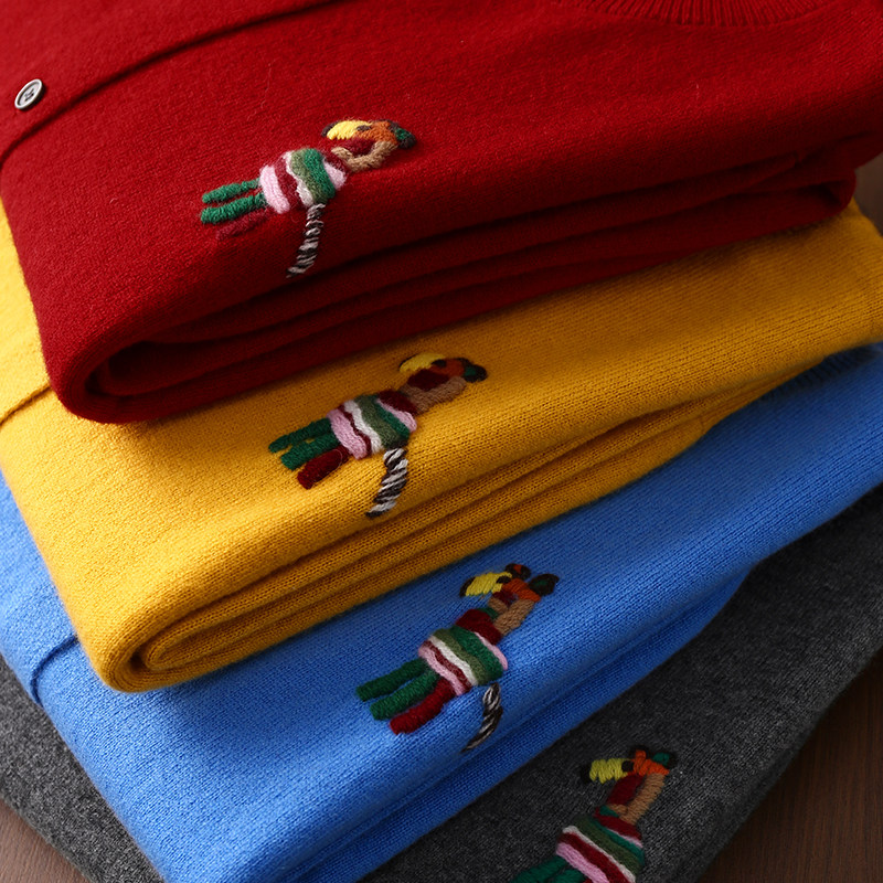 淘么淘「"小马驹"针织 」软糯绵羊毛宽松圆领长袖开衫毛衣女春款,女装/女士精品,毛针织衫,淘宝优惠券,粉丝福利购,淘宝优惠卷